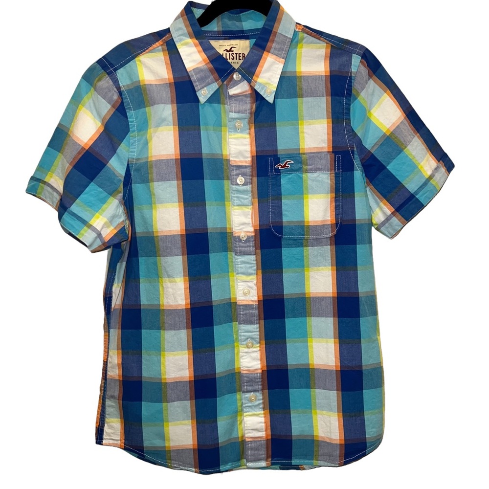 Hollister Button Down Plaid Size Medium NWT